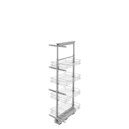 Rev-A-Shelf Steel, Silver, 15.59 in W, 50.75 in H, 21.72 in L, Silver 5750-14-CR-1